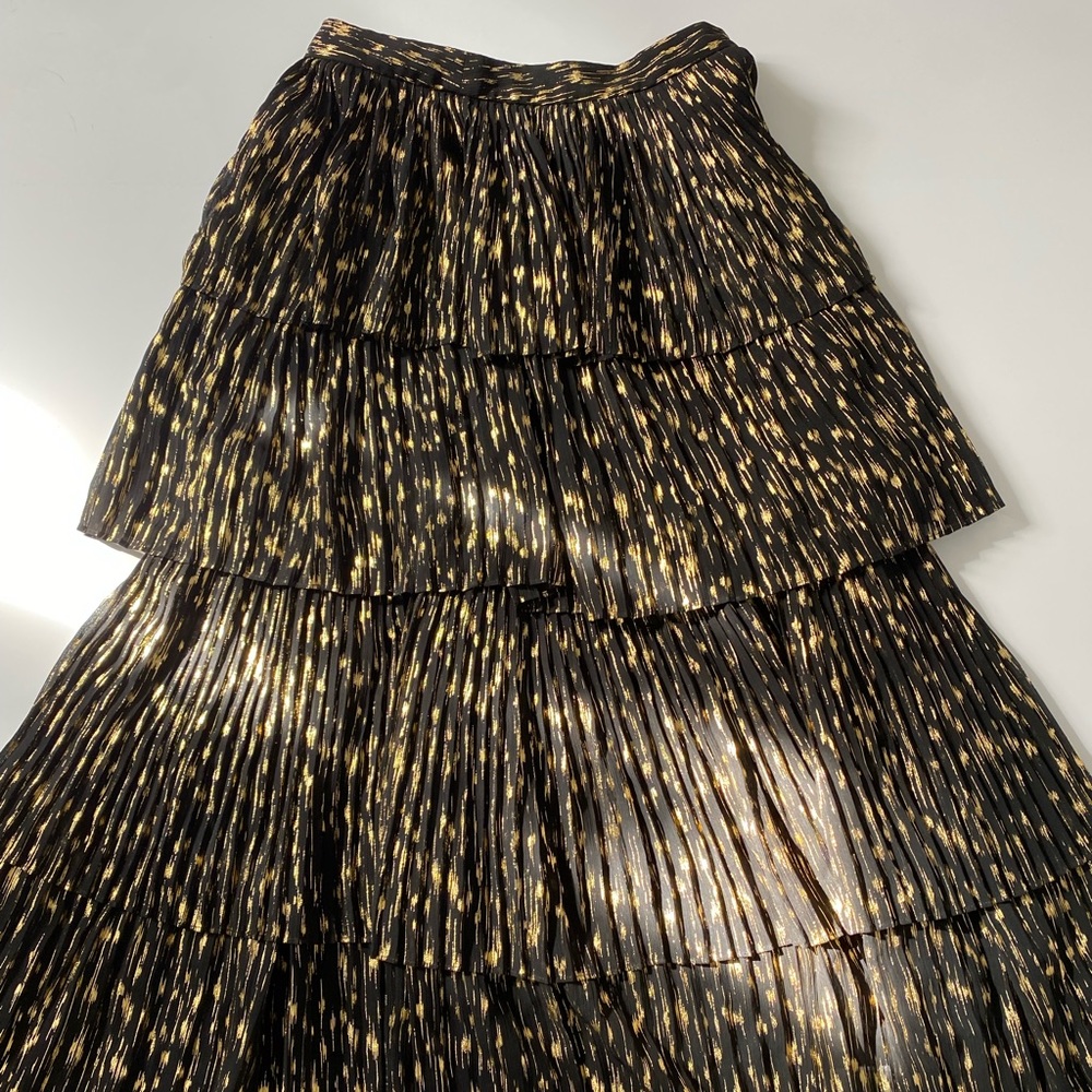 Metallic Maxi Skirt